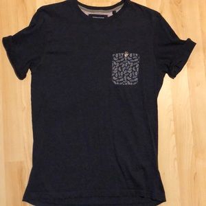 Denim & Flower pocket design t shirt
